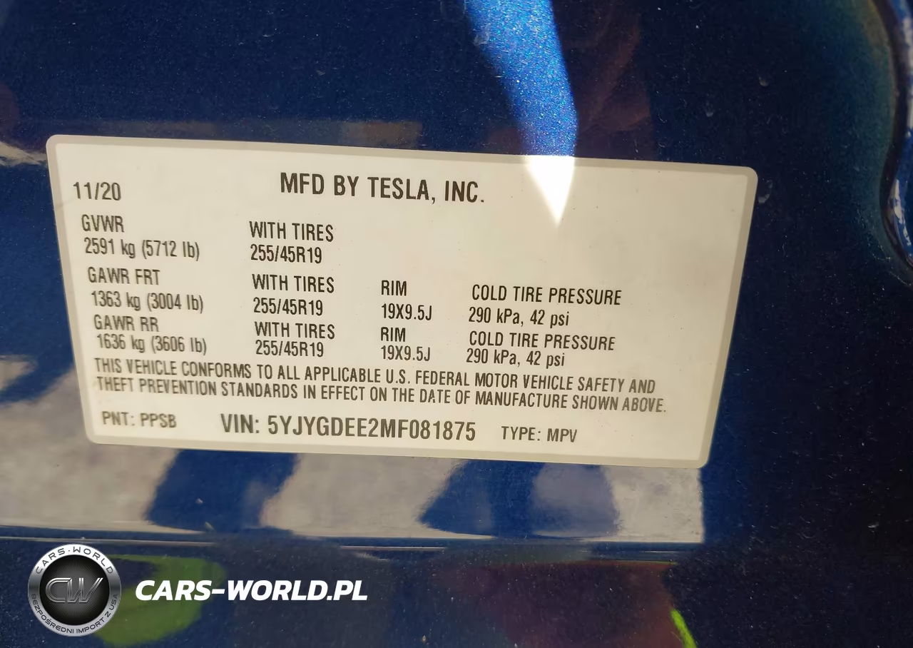 2021 Tesla Model Y Long Range Dual Motor All-Wheel Drive VIN:5YJYGDEE2MF081875 - 9