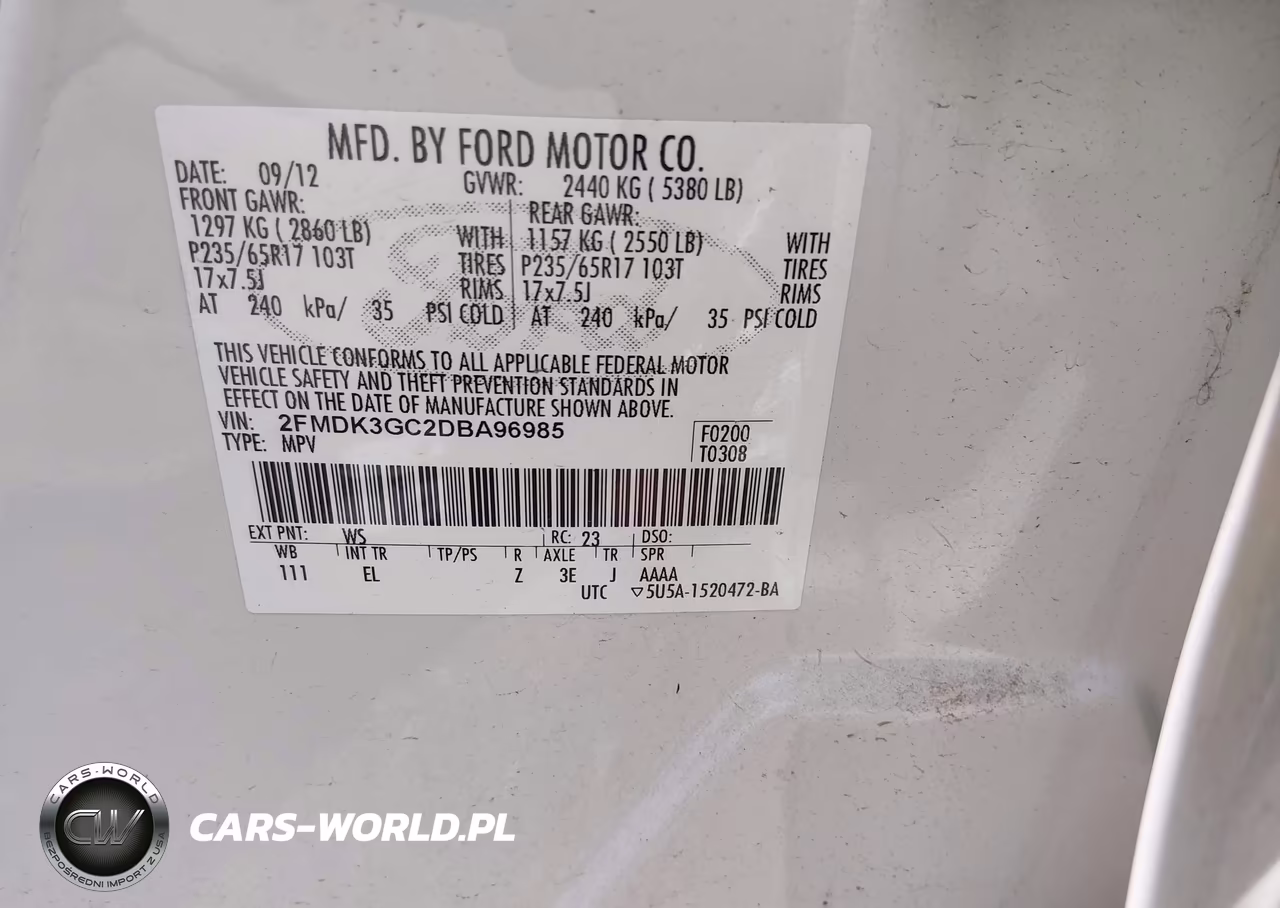 2013 Ford Edge Se VIN:2FMDK3GC2DBA96985 - 9