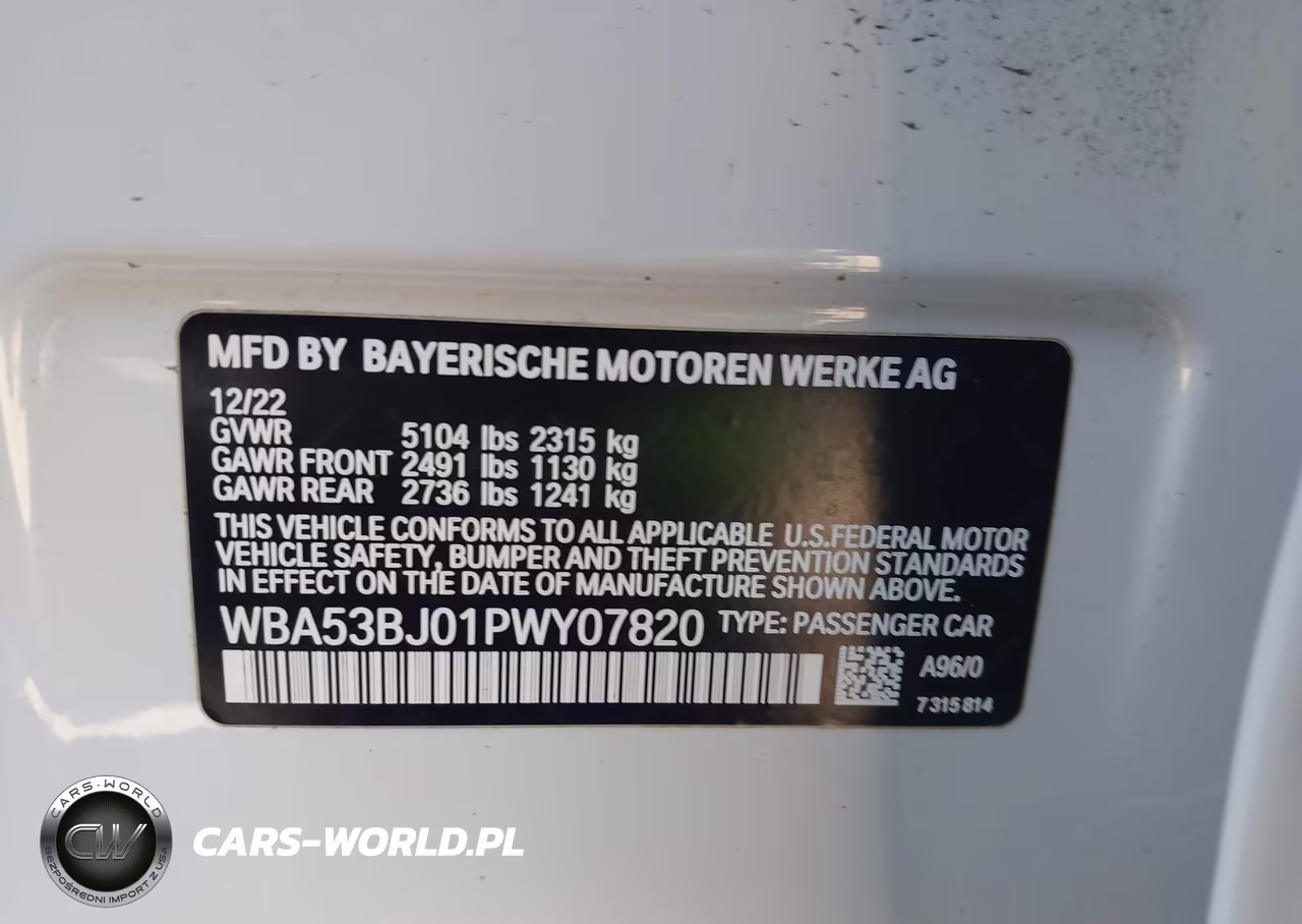 2023 BMW 540 I VIN:WBA53BJ01PWY07820 - 9