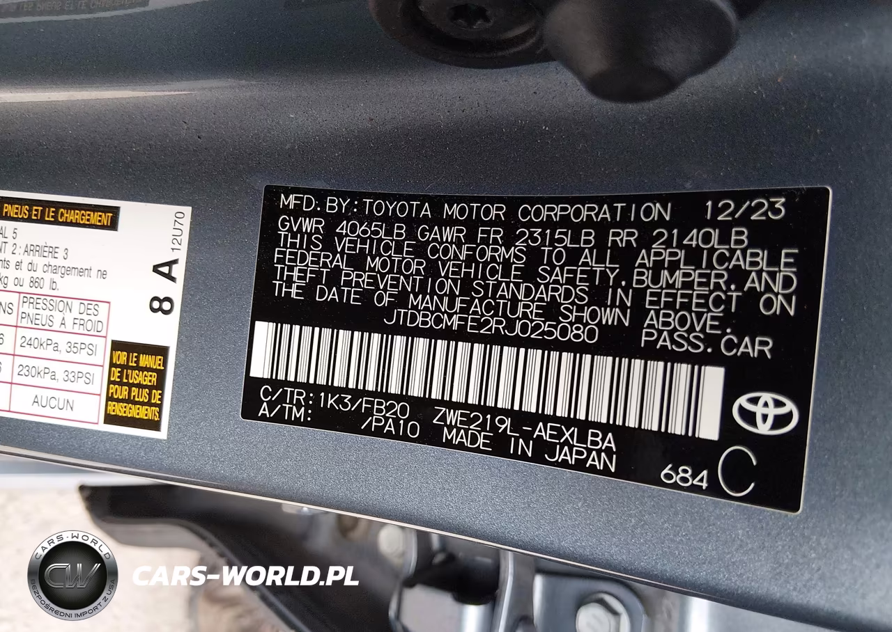 2024 Toyota Corolla Hybrid Le VIN:JTDBCMFE2RJ025080 - 9