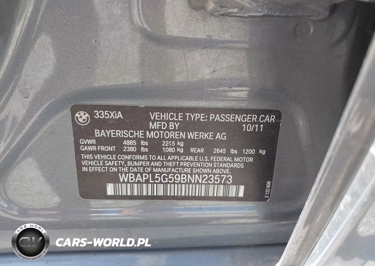 2011 BMW 335 Xi VIN:WBAPL5G59BNN23573 - 9
