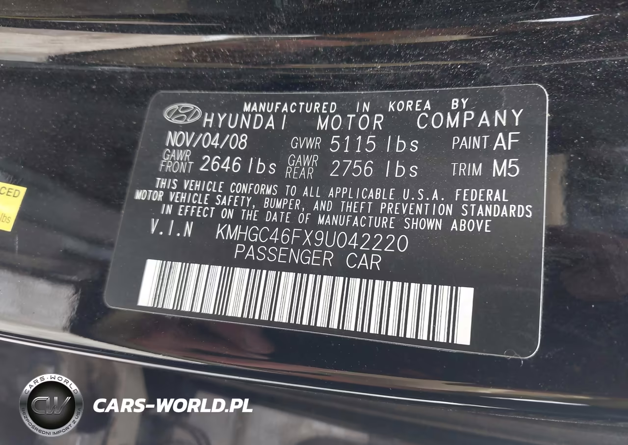 2009 Hyundai Genesis 4.6 VIN:KMHGC46FX9U042220 - 9