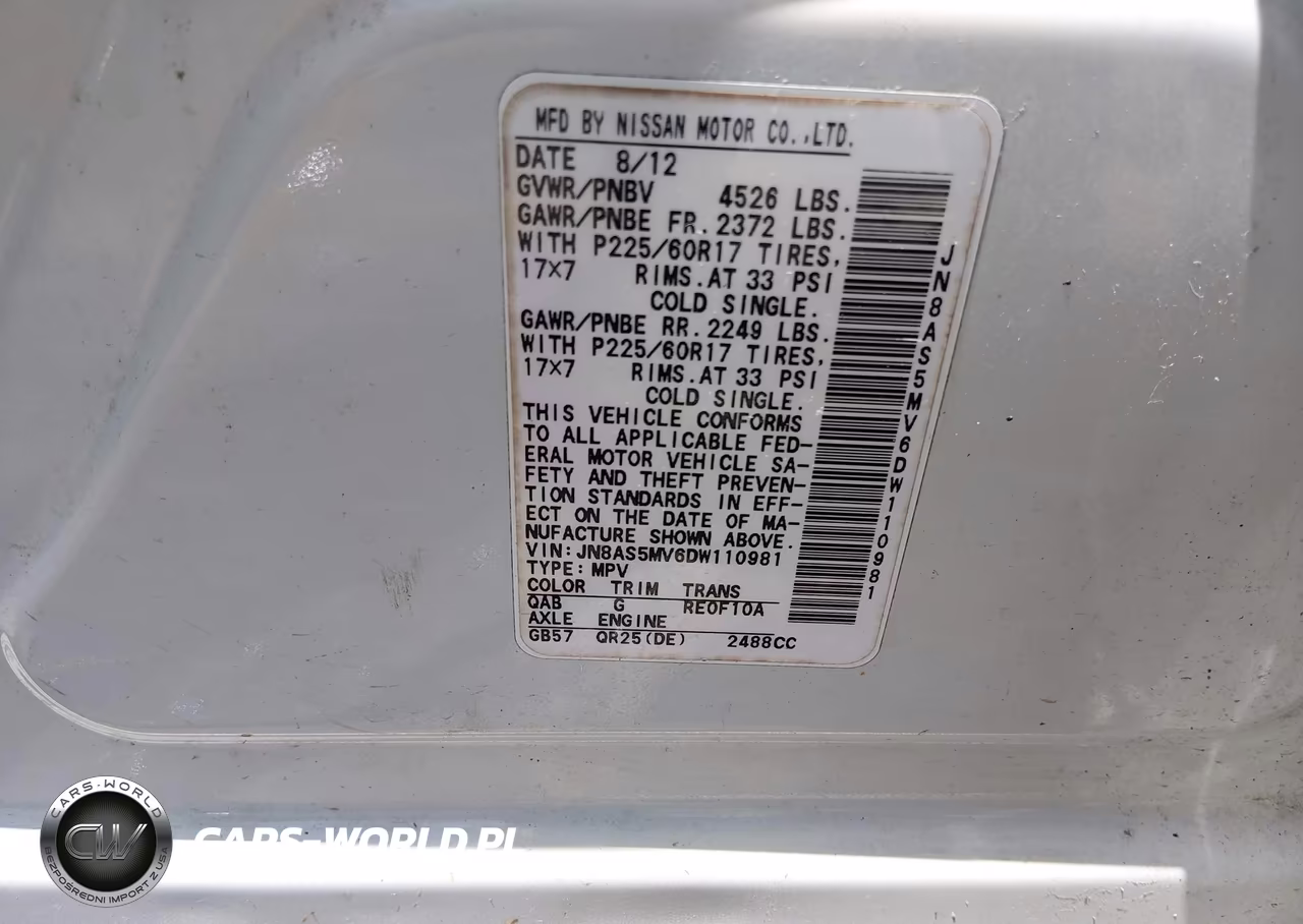 2013 Nissan Rogue Sv VIN:JN8AS5MV6DW110981 - 9