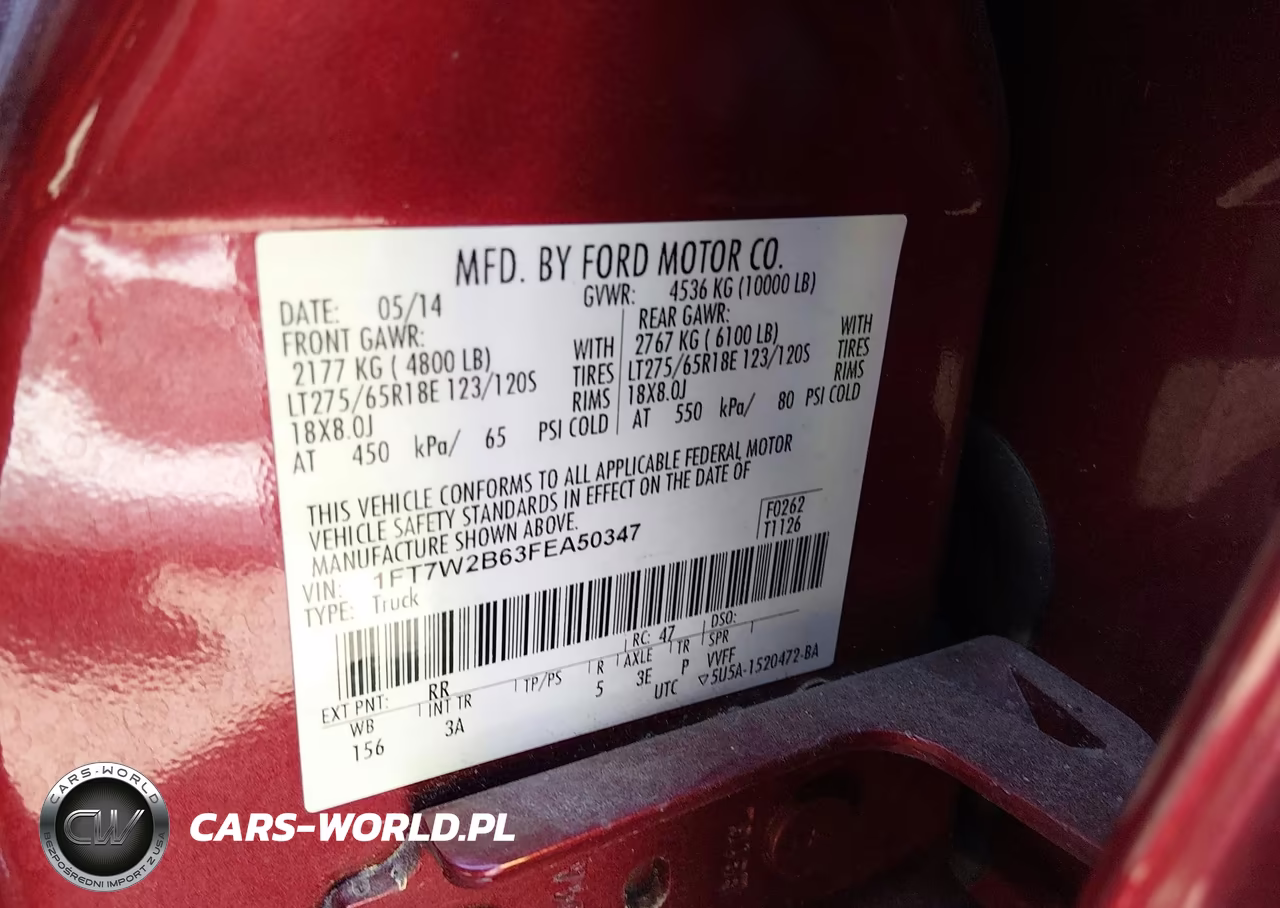 2015 Ford F-250 Xlt VIN:1FT7W2B63FEA50347 - 9