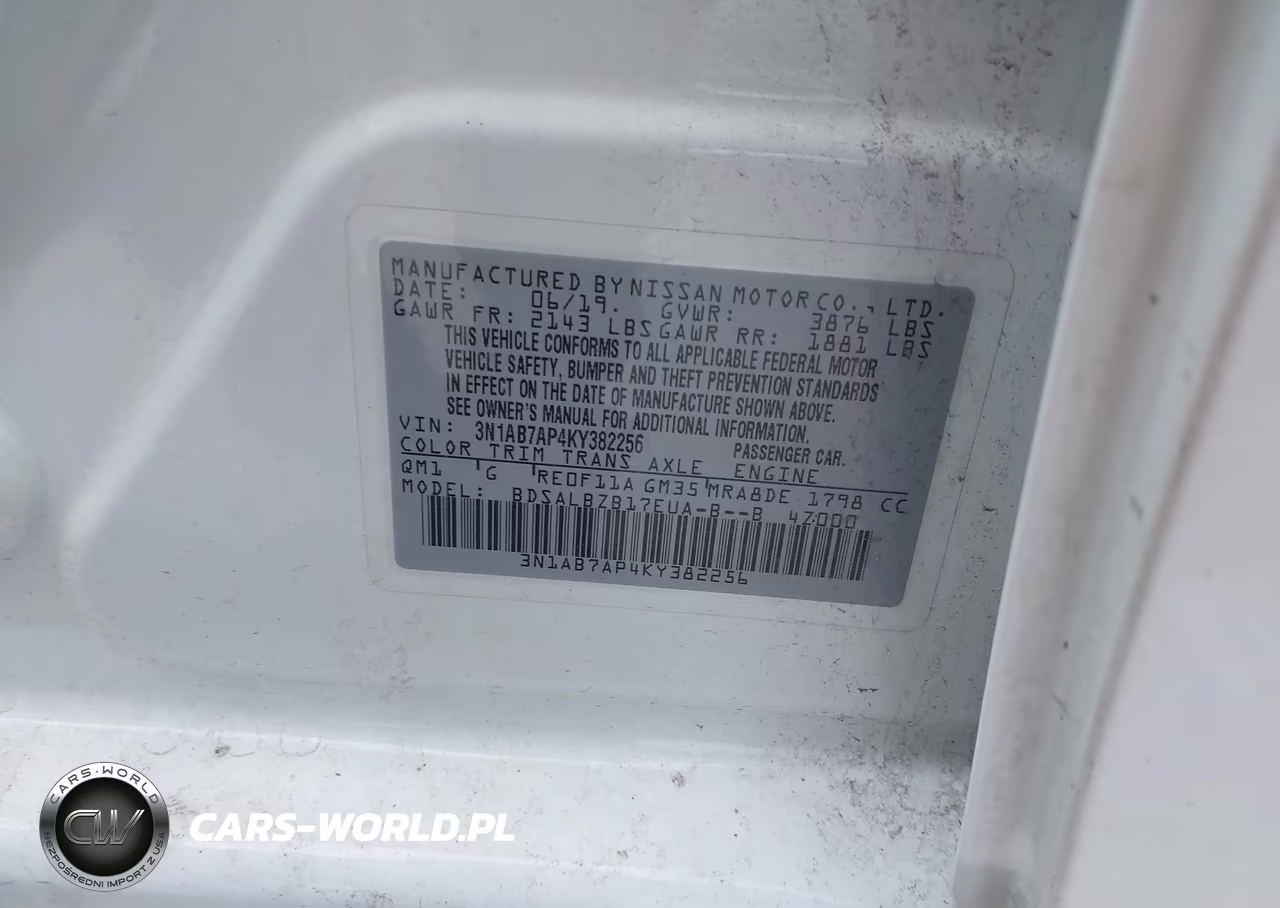 2019 Nissan Sentra S VIN:3N1AB7AP4KY382256 - 9