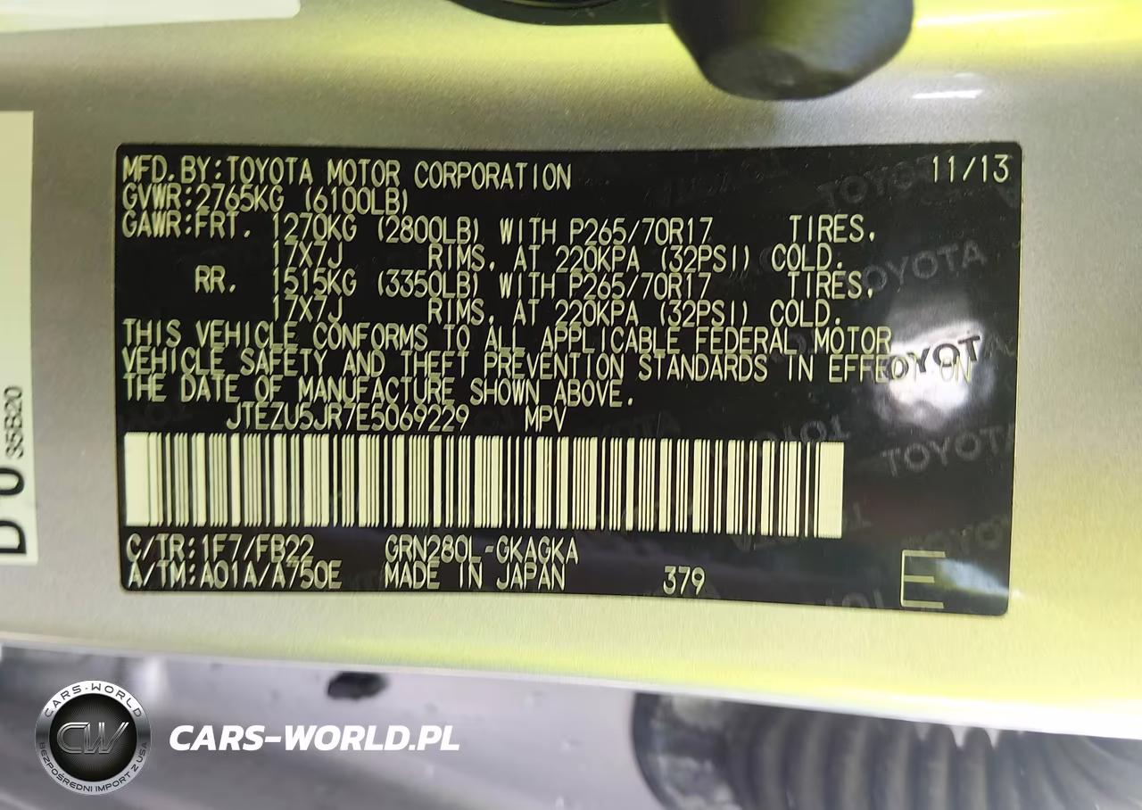2014 Toyota 4Runner Sr5 VIN:JTEZU5JR7E5069229 - 9