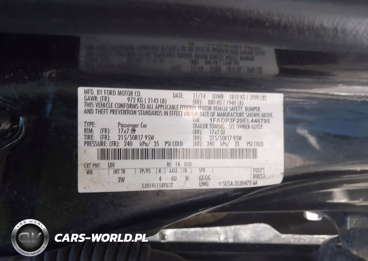2014 Ford Focus Se VIN:1FADP3F29EL446795 - 9