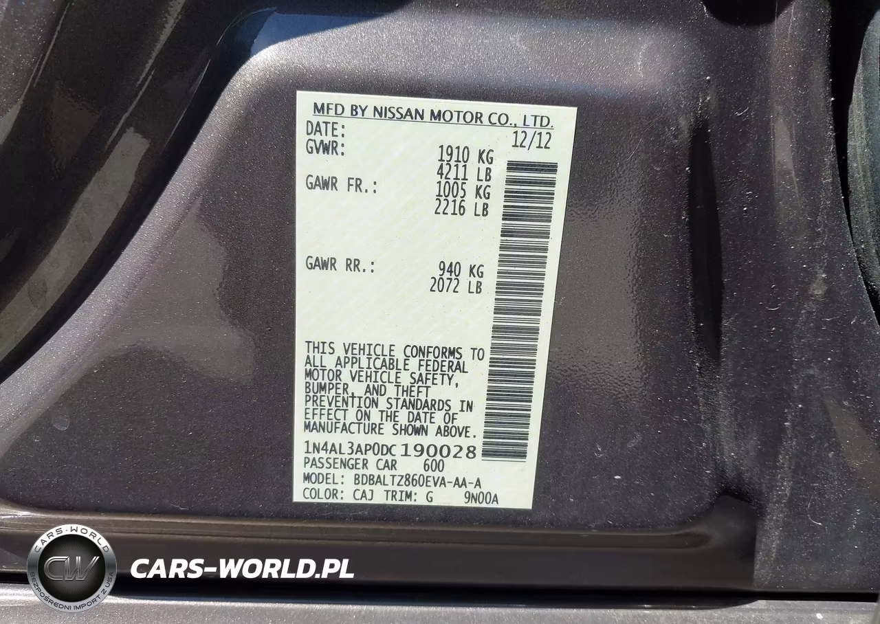 2013 Nissan Altima 2.5 Sv VIN:1N4AL3AP0DC190028 - 9