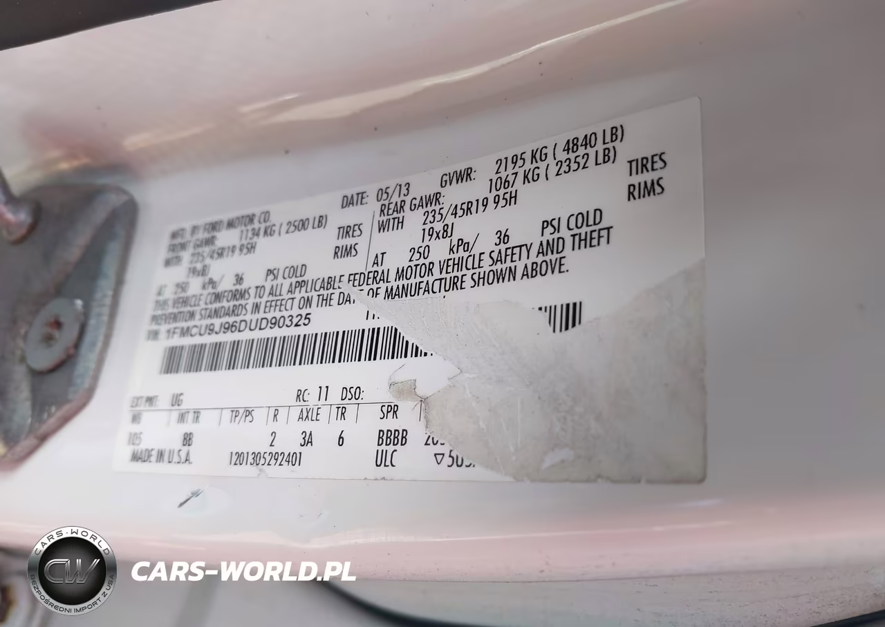2013 Ford Escape Titanium VIN:1FMCU9J96DUD90325 - 9