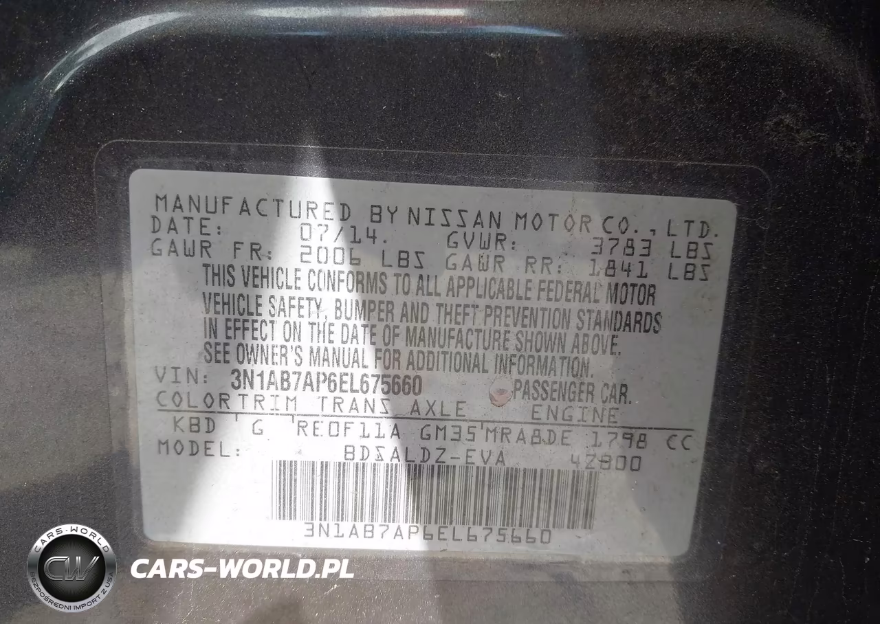 2014 Nissan Sentra Sv VIN:3N1AB7AP6EL675660 - 9
