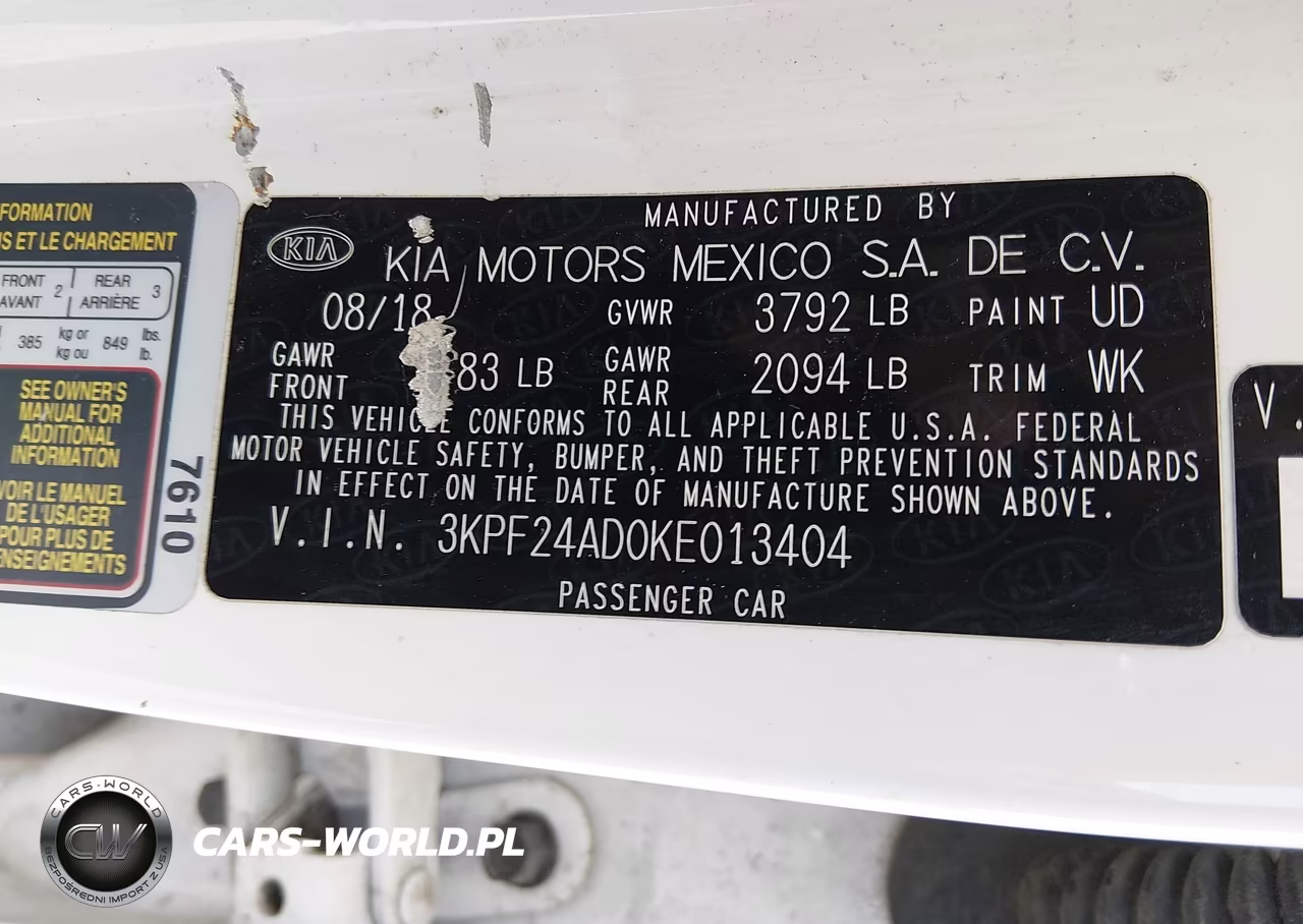 2019 Kia Forte Lxs VIN:3KPF24AD0KE013404 - 9