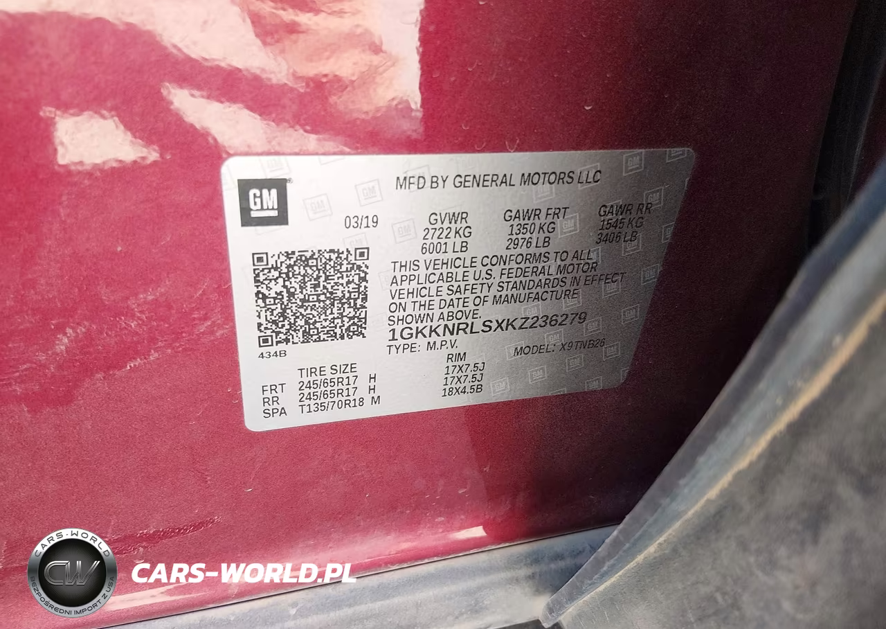 2019 GMC Acadia Sle-1 VIN:1GKKNRLSXKZ236279 - 9