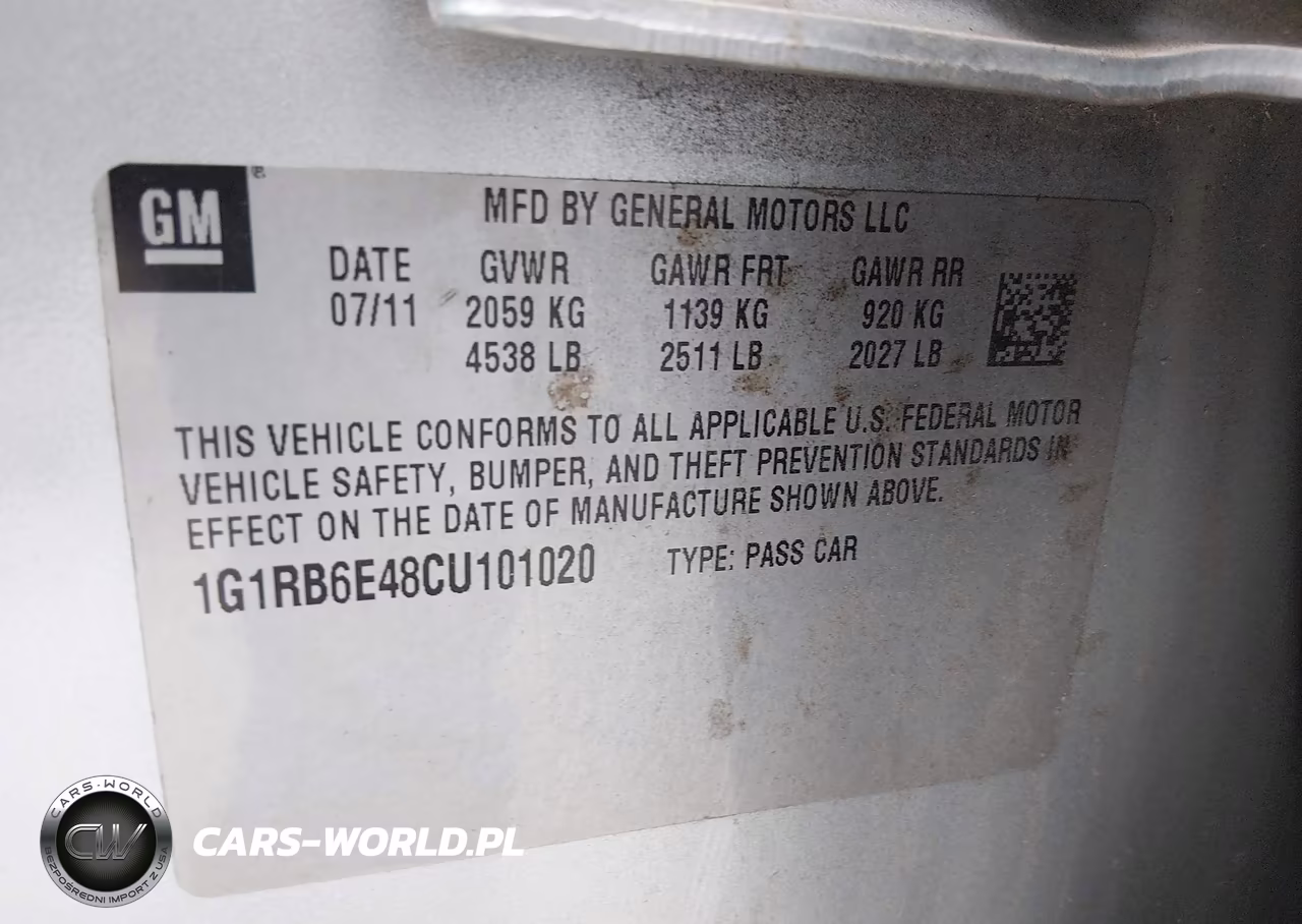 2012 Chevrolet Volt VIN:1G1RB6E48CU101020 - 9