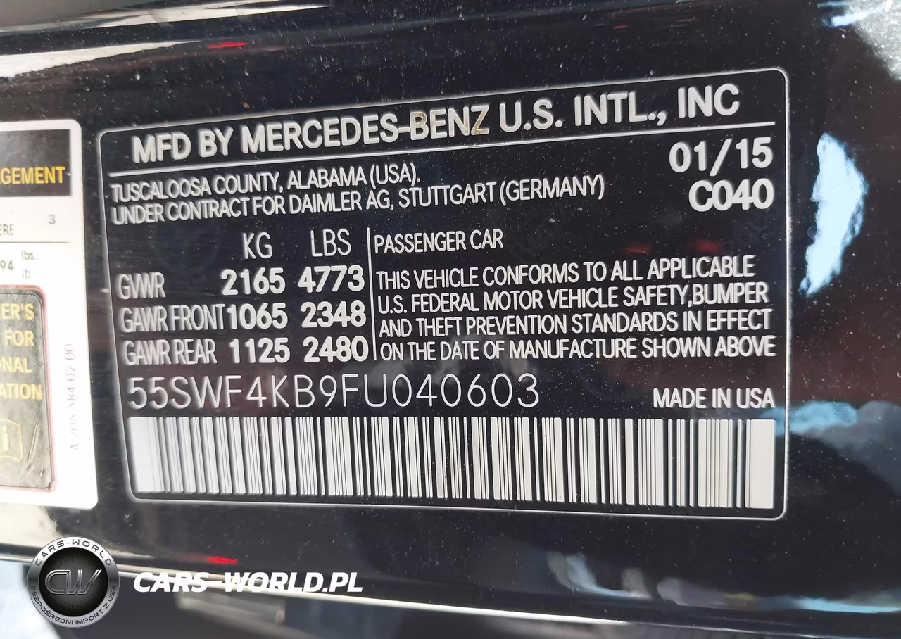 2015 Mercedes-Benz C 300 4Matic VIN:55SWF4KB9FU040603 - 9