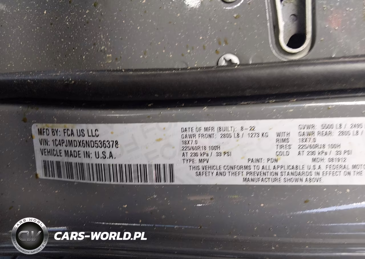 2022 Jeep Cherokee Limited 4X4 VIN:1C4PJMDX6ND536378 - 9