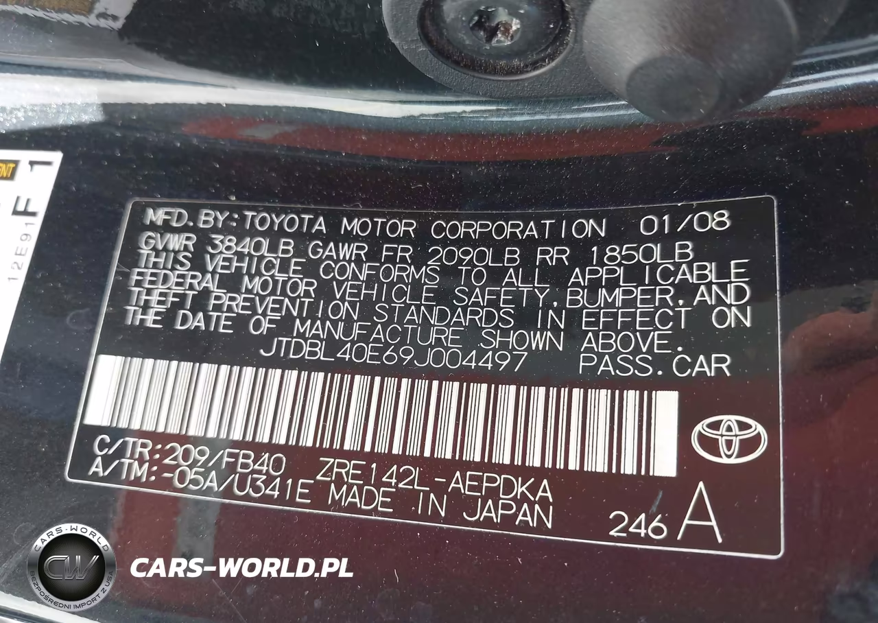 2009 Toyota Corolla VIN:JTDBL40E69J004497 - 9