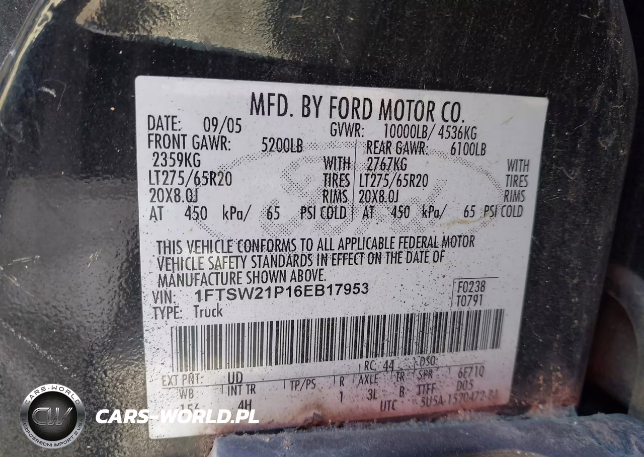 2006 Ford F-250 Lariat-Xl-Xlt VIN:1FTSW21P16EB17953 - 9