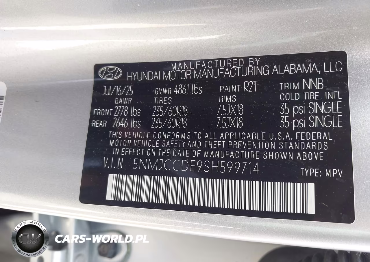 2025 Hyundai Tucson Sel Convenience VIN:5NMJCCDE9SH599714 - 9