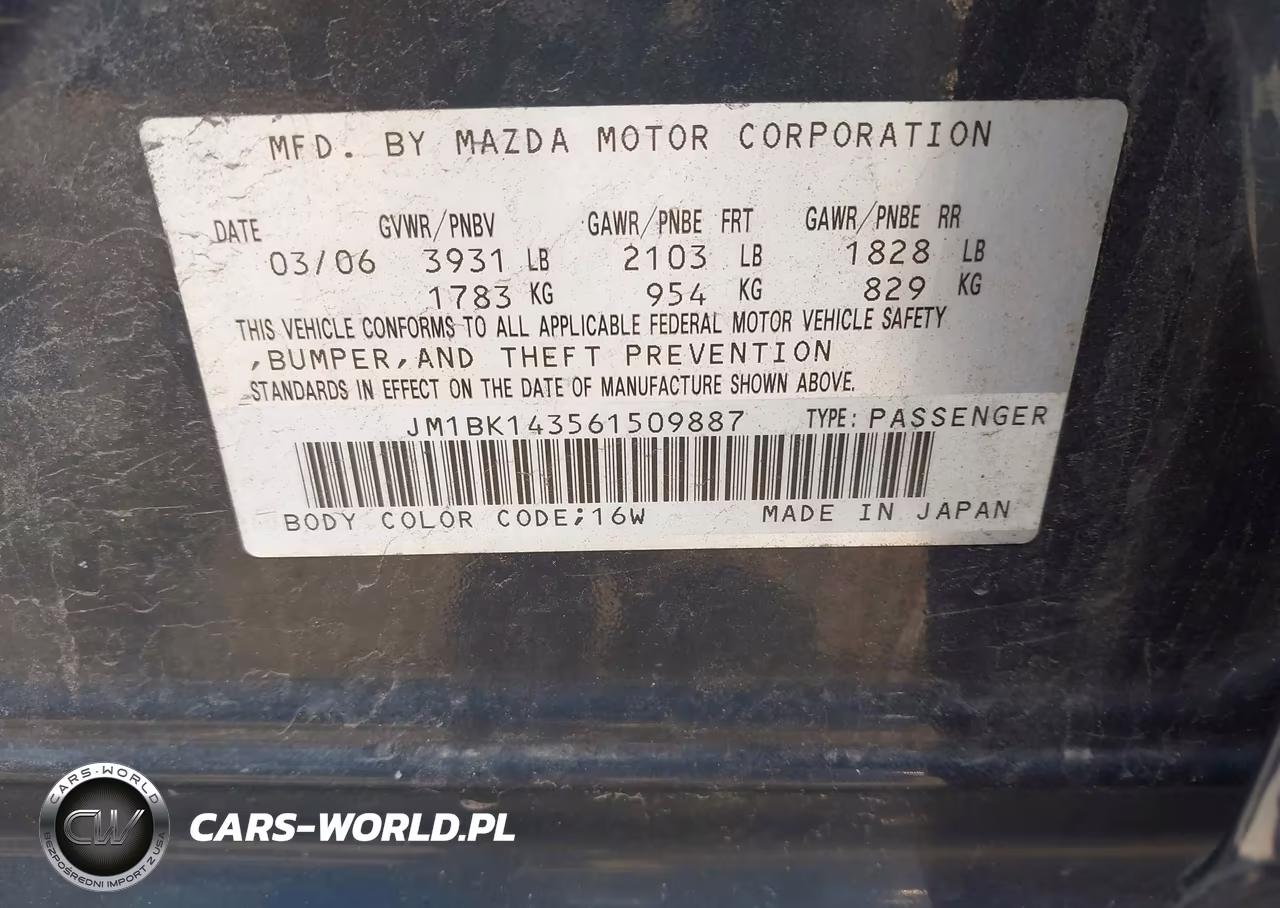2006 Mazda Mazda3 S VIN:JM1BK143561509887 - 9