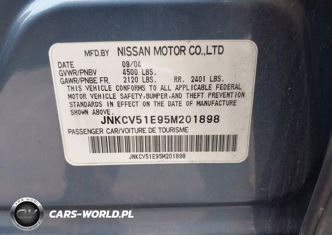 2005 Infiniti G35 VIN:JNKCV51E95M201898 - 9