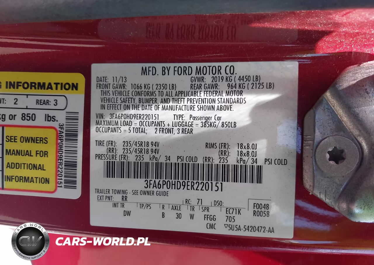 2014 Ford Fusion Se VIN:3FA6P0HD9ER220151 - 9
