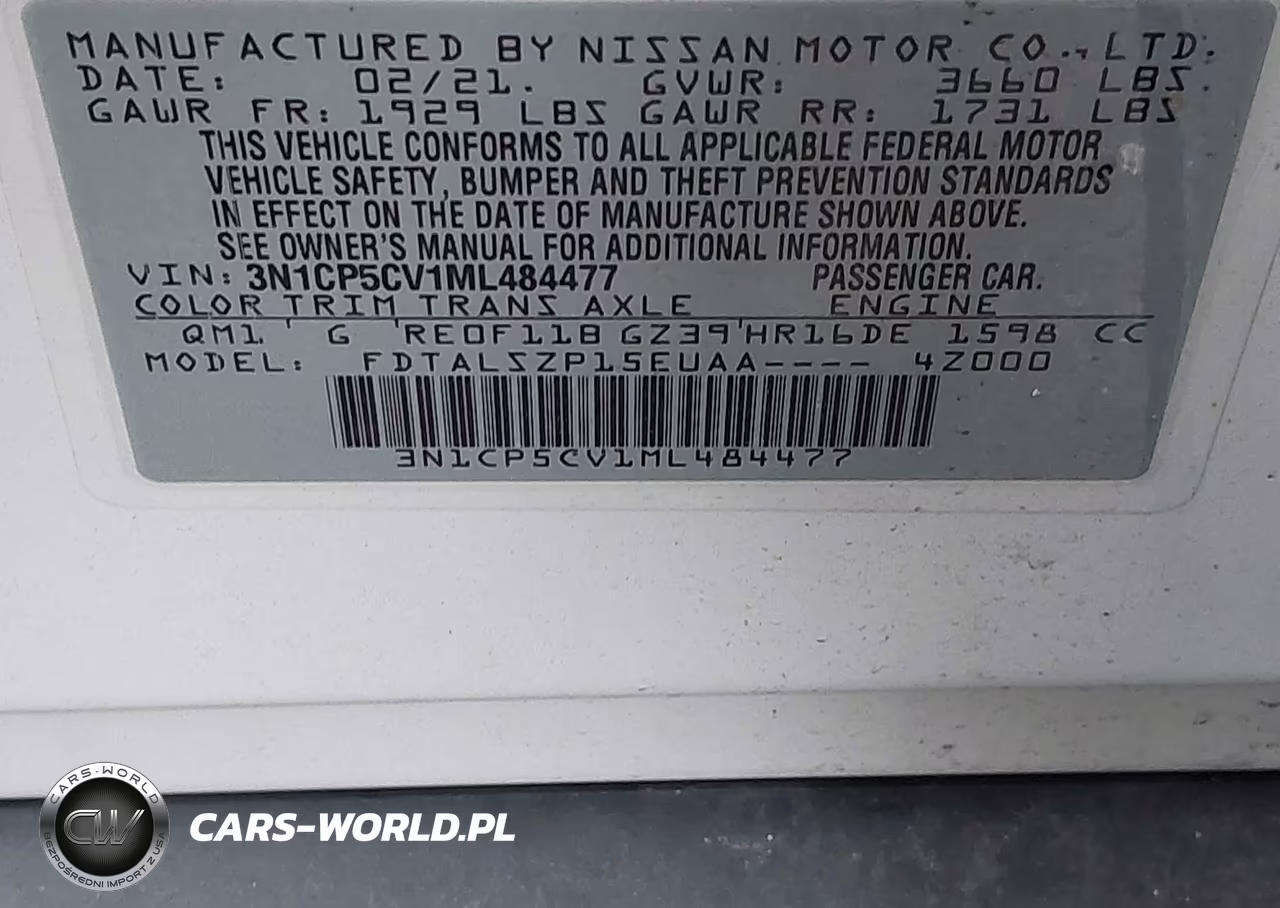 2021 Nissan Kicks Sv Xtronic Cvt VIN:3N1CP5CV1ML484477 - 9