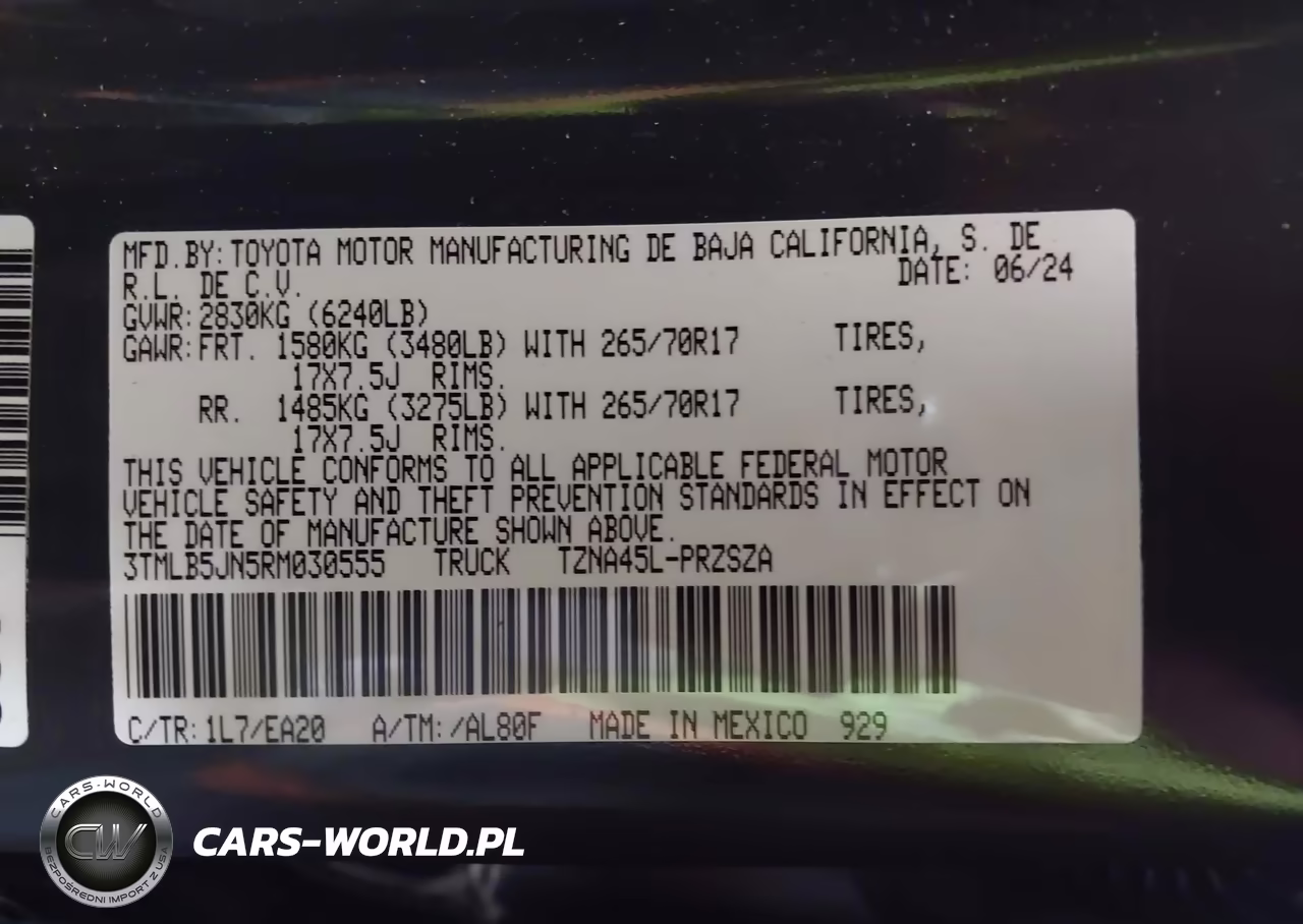2024 Toyota Tacoma Trd Off Road VIN:3TMLB5JN5RM030555 - 9