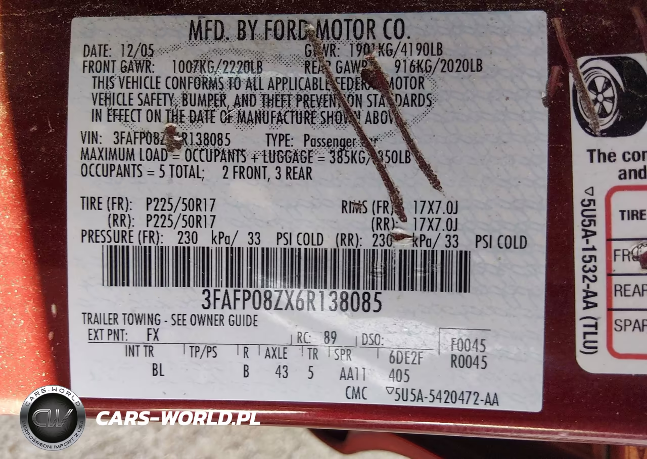 2006 Ford Fusion Sel VIN:3FAFP08ZX6R138085 - 9