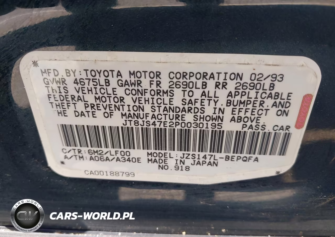 1993 Lexus Gs 300 VIN:JT8JS47E2P0030195 - 9