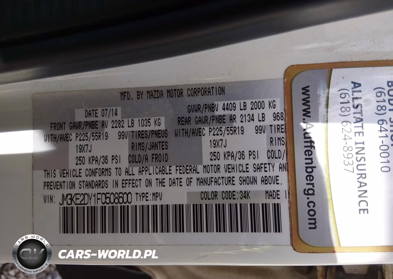 2015 Mazda Cx-5 Grand Touring VIN:JM3KE2DY1F0508600 - 9
