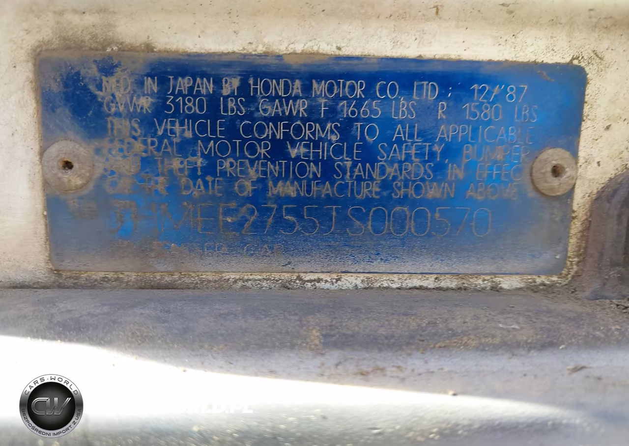 1988 Honda Civic 1.5 Dx VIN:JHMEE2755JS000570 - 9