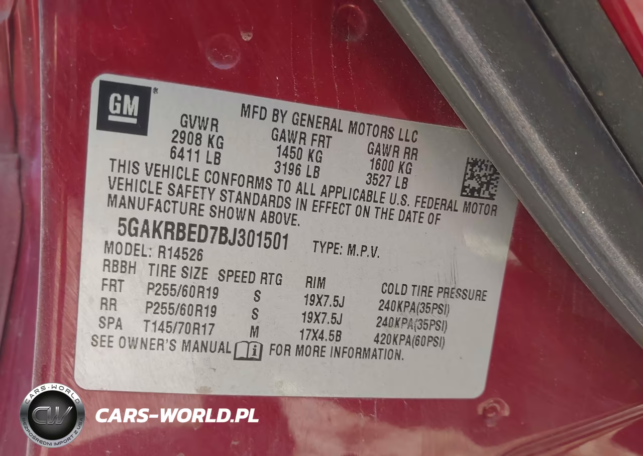 2011 Buick Enclave 1Xl VIN:5GAKRBED7BJ301501 - 9
