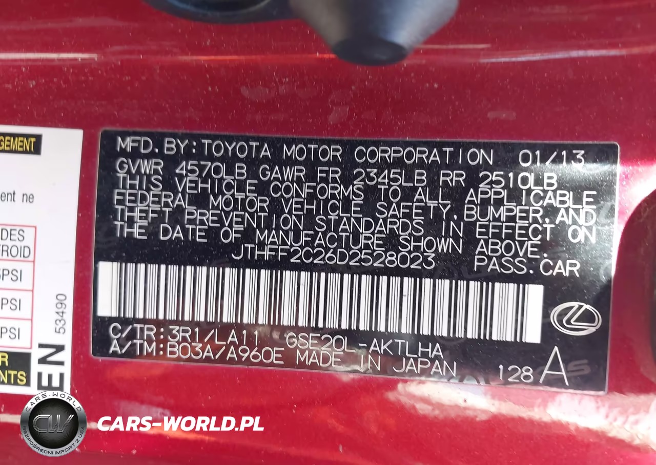 2013 Lexus Is 250C VIN:JTHFF2C26D2528023 - 9