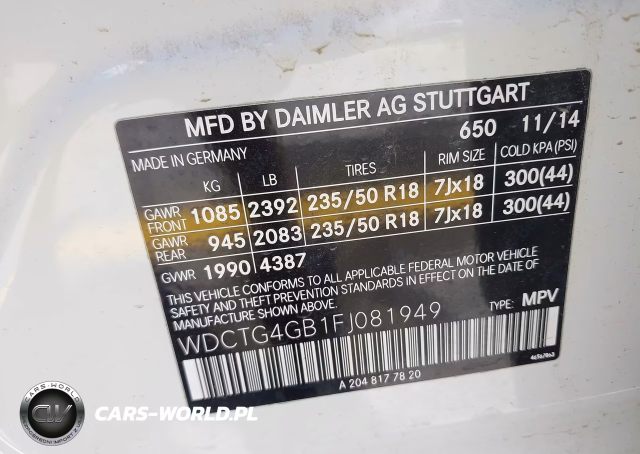 2015 Mercedes-Benz Gla 250 4Matic VIN:WDCTG4GB1FJ081949 - 9