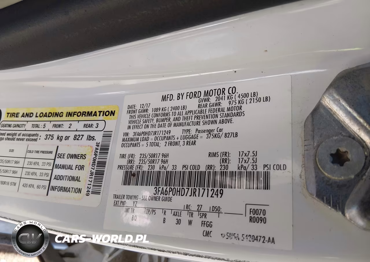 2018 Ford Fusion Se VIN:3FA6P0HD7JR171249 - 9