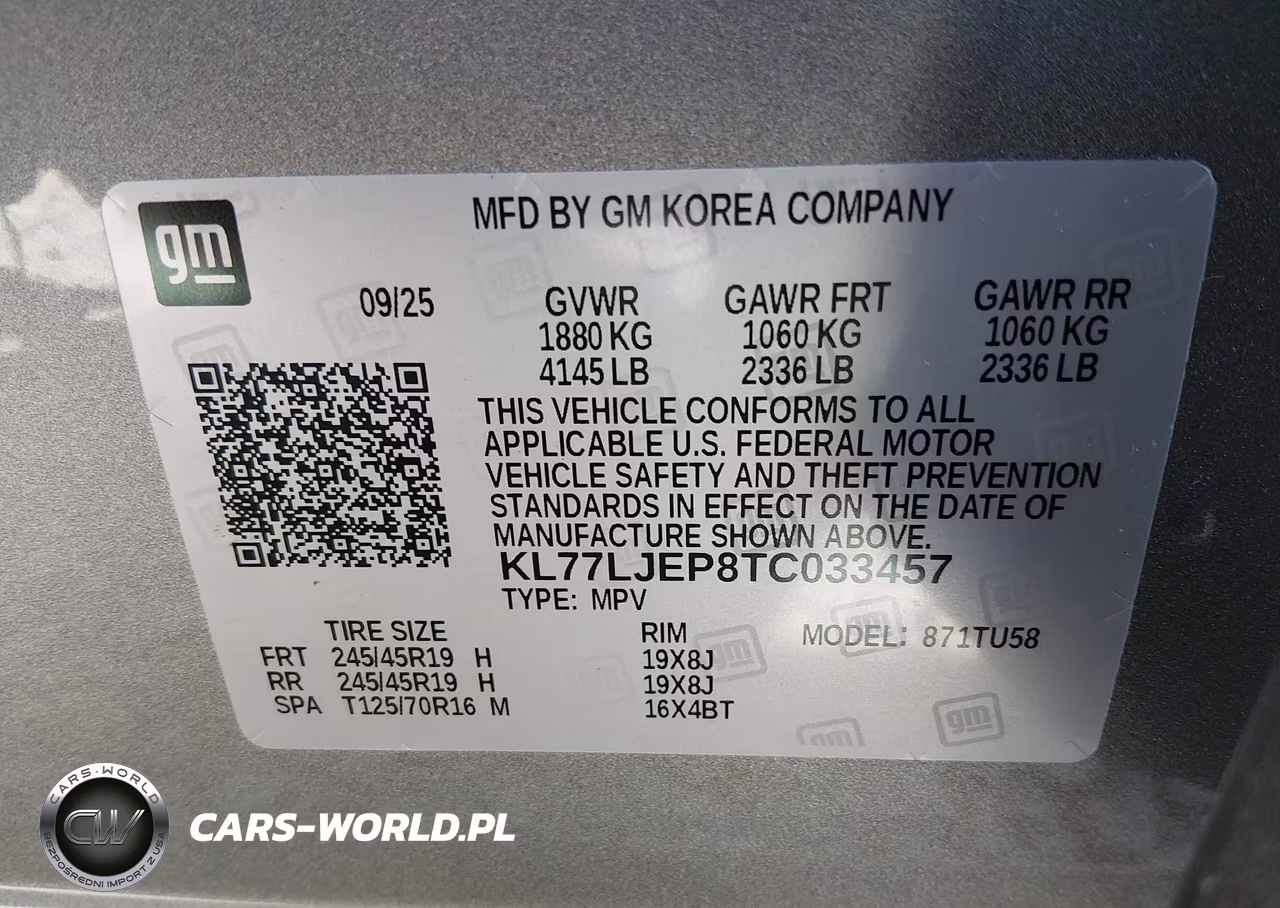 2026 Chevrolet Trax Fwd 2Rs VIN:KL77LJEP8TC033457 - 9