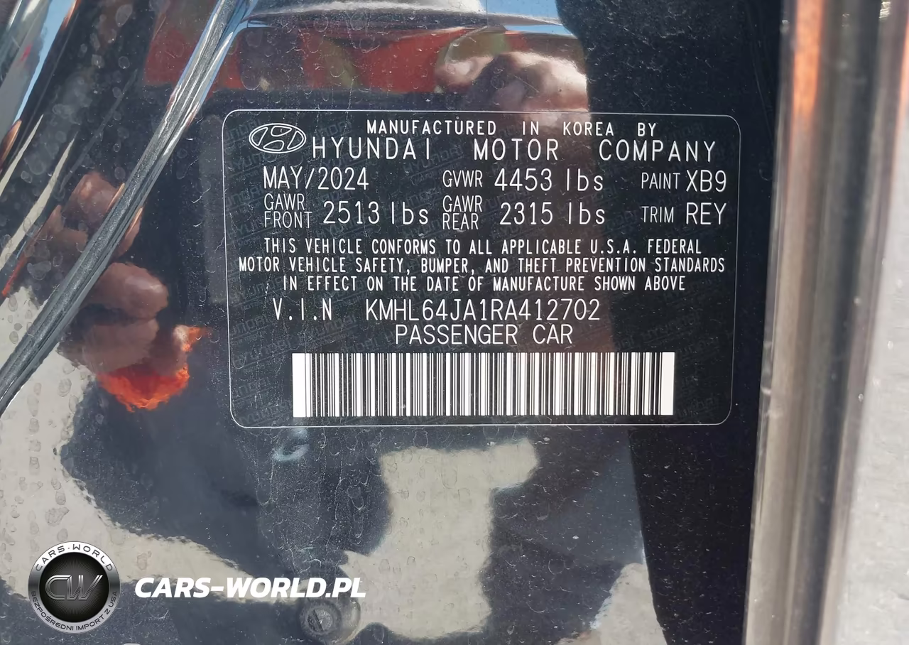 2024 Hyundai Sonata Sel VIN:KMHL64JA1RA412702 - 9