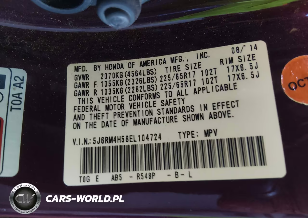 2014 Honda Cr-V Ex VIN:5J6RM4H58EL104724 - 9