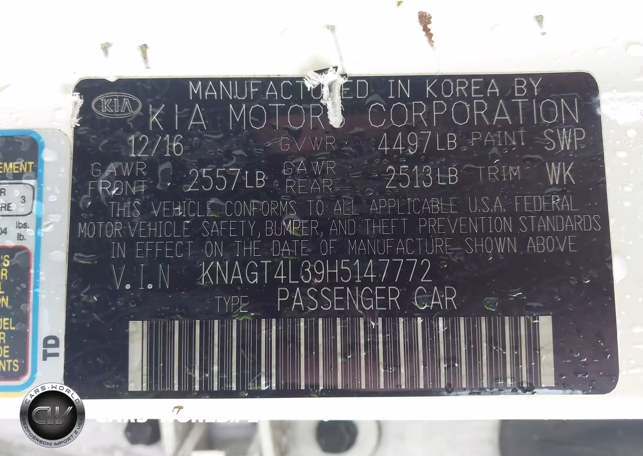 2017 Kia Optima Lx VIN:KNAGT4L39H5147772 - 9
