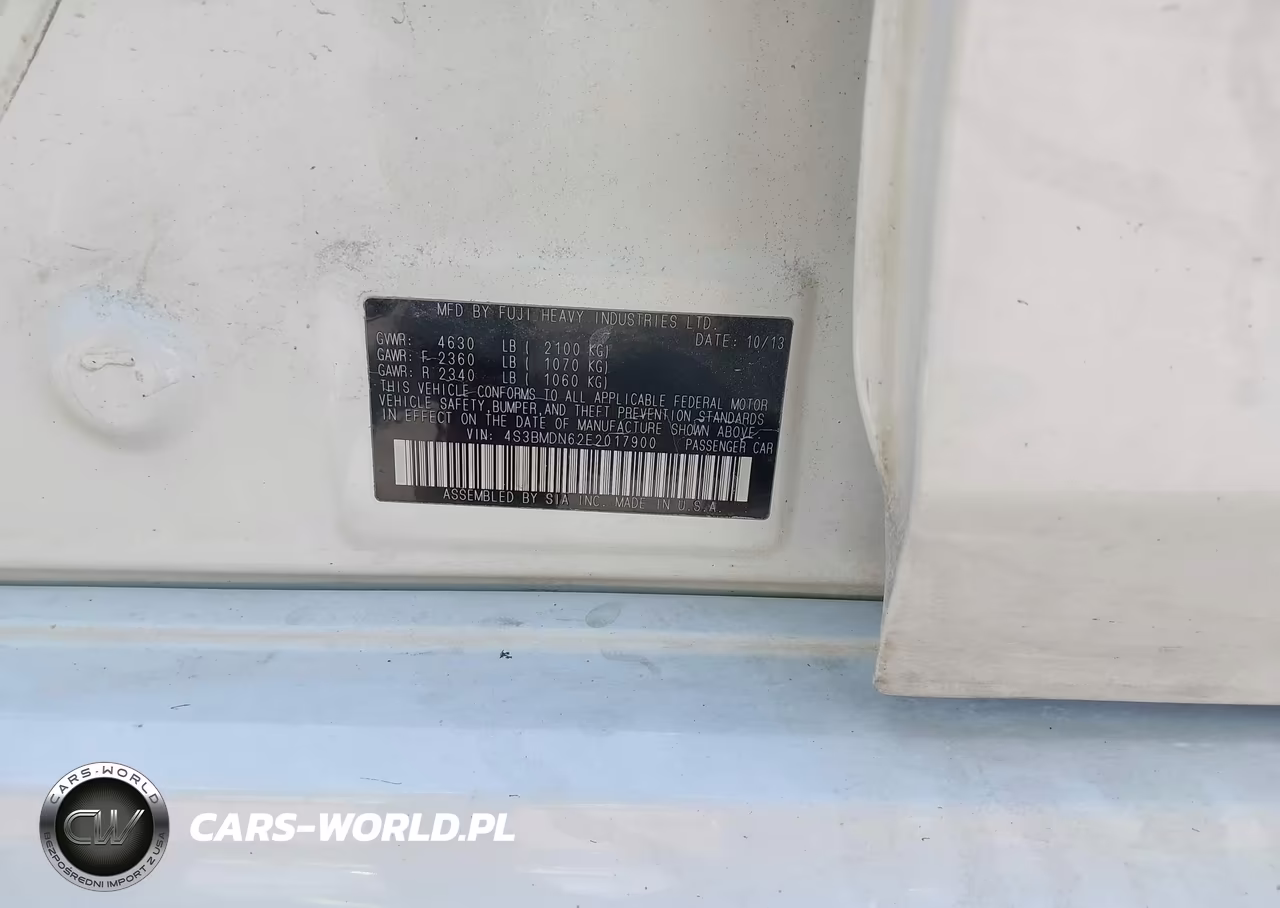 2014 Subaru Legacy 3.6R Limited VIN:4S3BMDN62E2017900 - 9