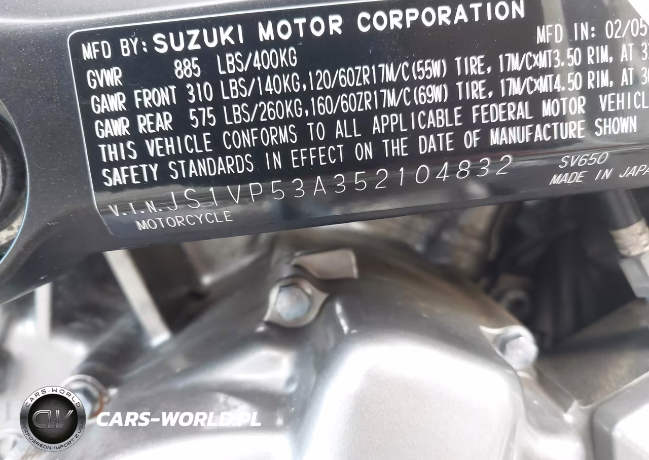2005 Suzuki Sv650 VIN:JS1VP53A352104832 - 10