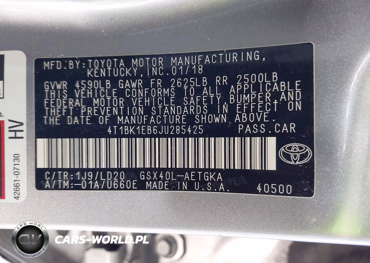 2018 Toyota Avalon Xle VIN:4T1BK1EB6JU285425 - 9