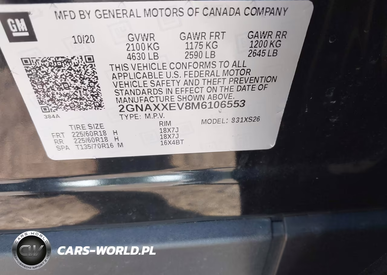 2021 Chevrolet Equinox Awd Premier VIN:2GNAXXEV8M6106553 - 9