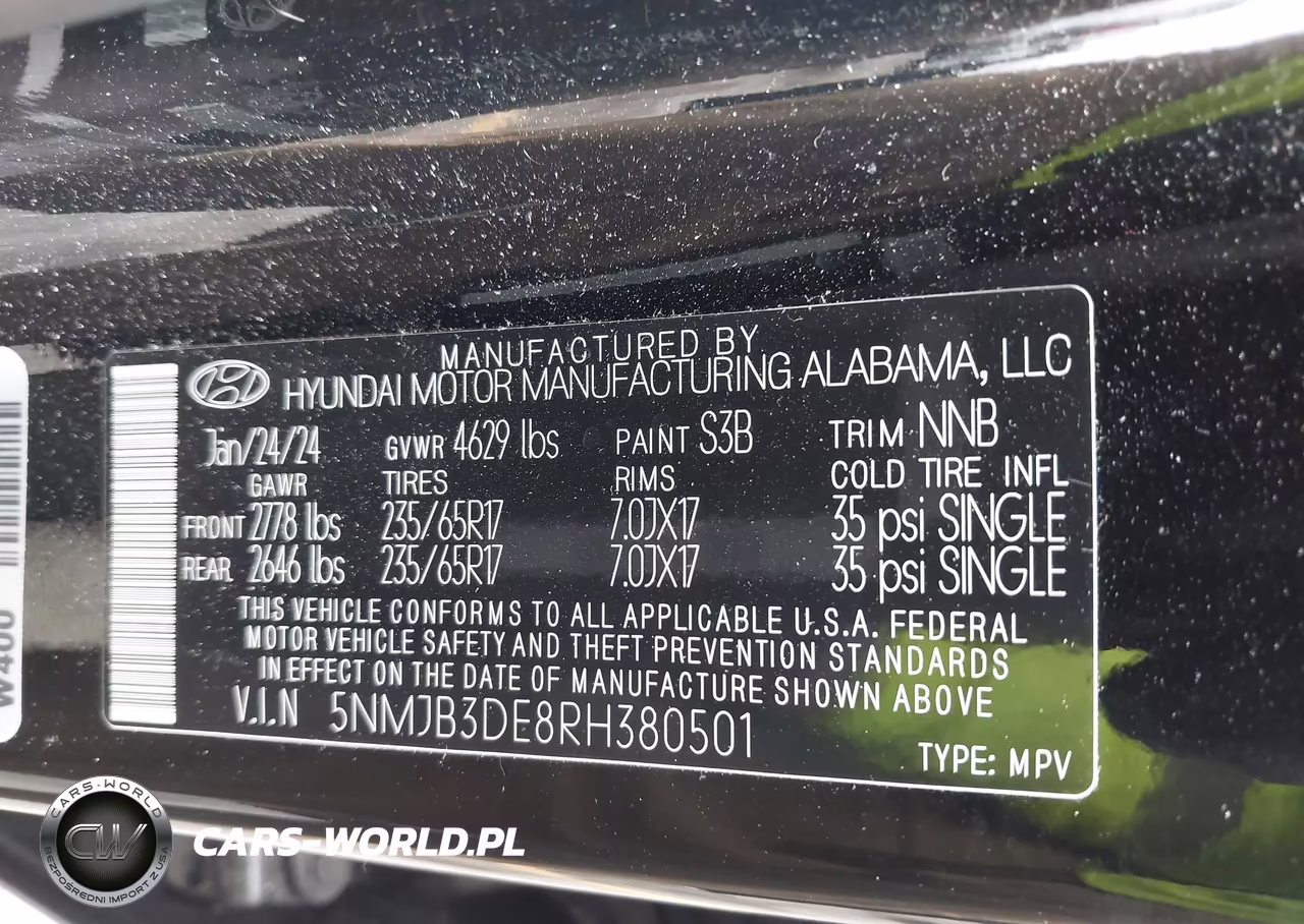 2024 Hyundai Tucson Sel VIN:5NMJB3DE8RH380501 - 9