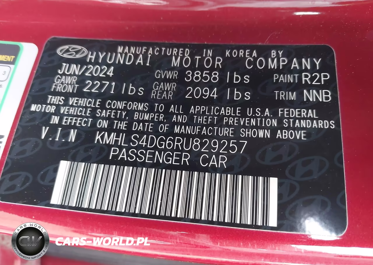 2024 Hyundai Elantra Sel VIN:KMHLS4DG6RU829257 - 9