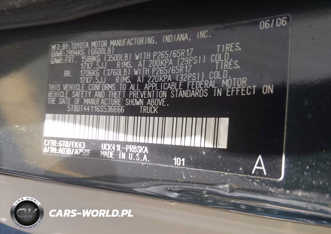 2006 Toyota Tundra Sr5 V8 VIN:5TBDT44116S536666 - 9