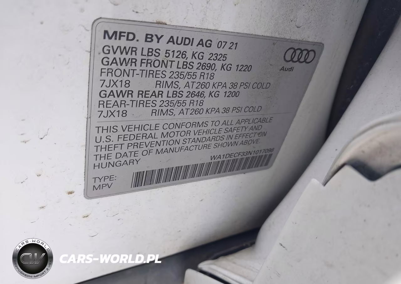 2022 Audi Q3 Premium 45 Tfsi S Line Quattro Tiptronic VIN:WA1DECF33N1017098 - 9
