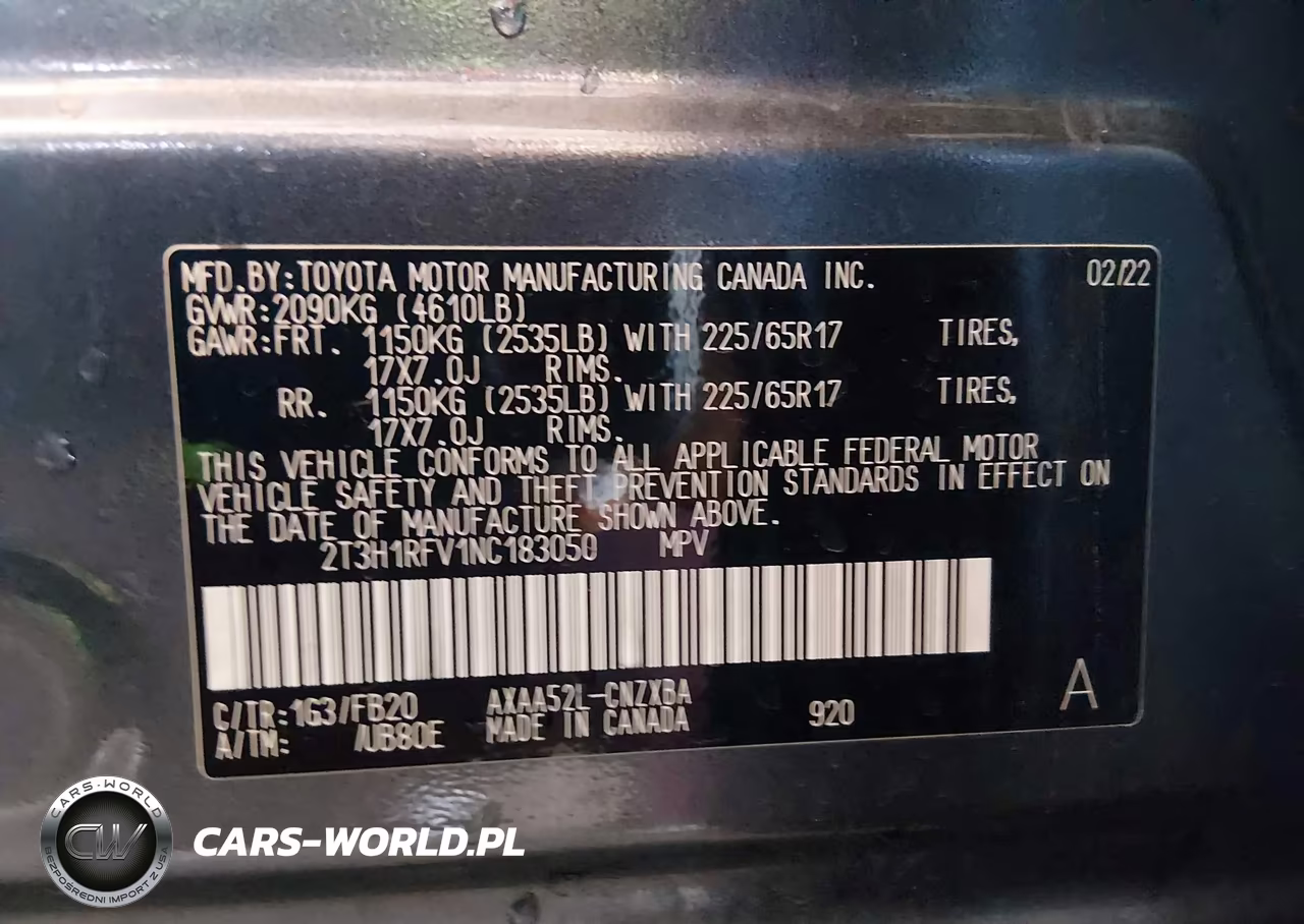 2022 Toyota Rav4 Le VIN:2T3H1RFV1NC183050 - 9