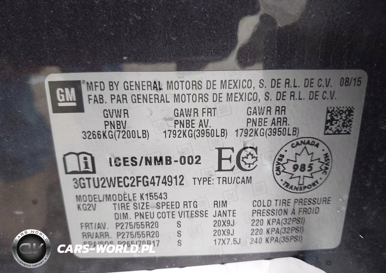 2015 GMC Sierra 1500 Denali VIN:3GTU2WEC2FG474912 - 9