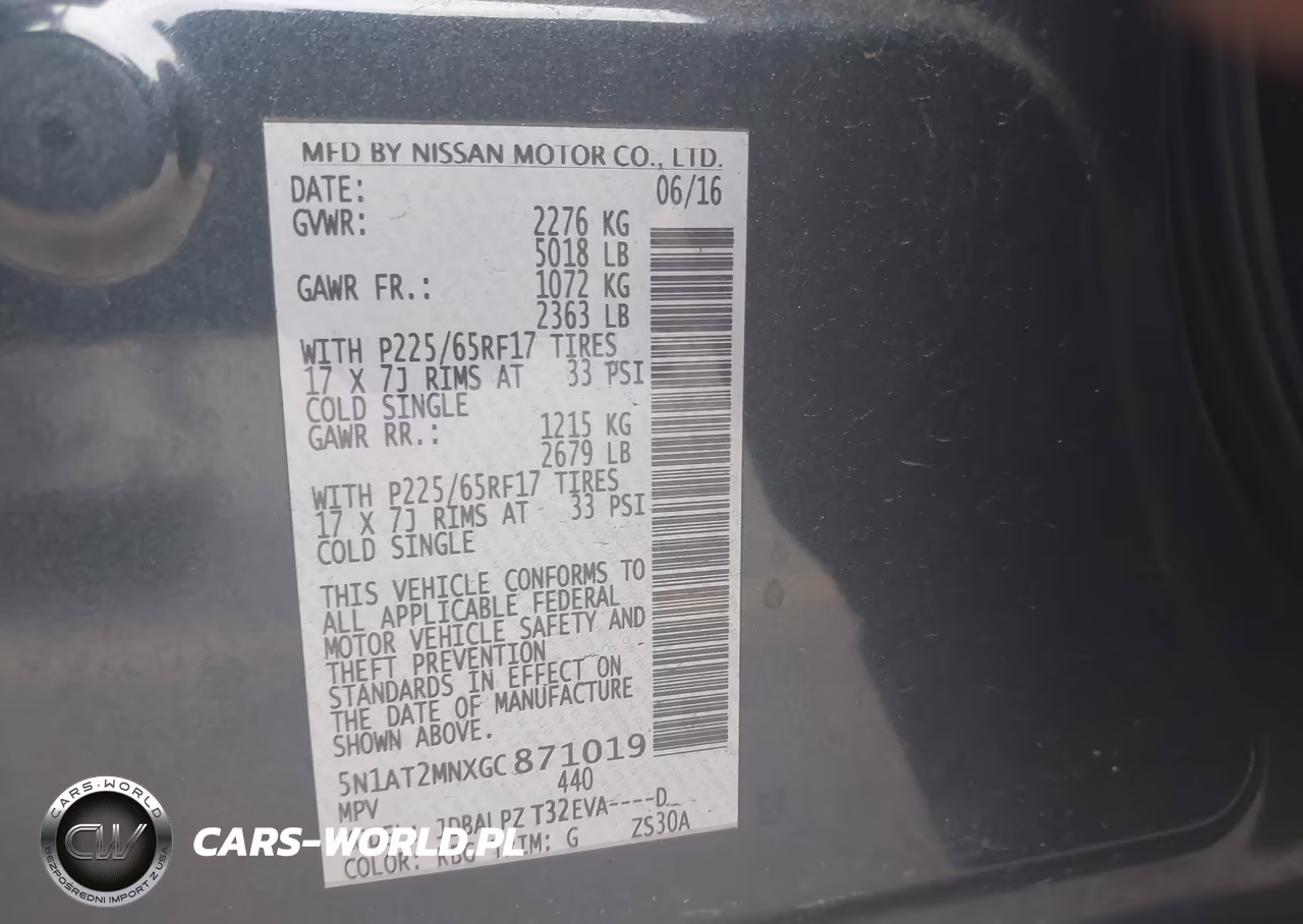 2016 Nissan Rogue S VIN:5N1AT2MNXGC871019 - 9